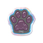 Dark Grey Paw / Mauve Beans - Holographic Sticker