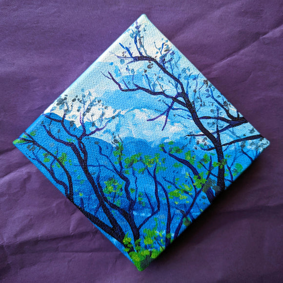 Mountain Moment - Leaf Buds View - Original Painting 7