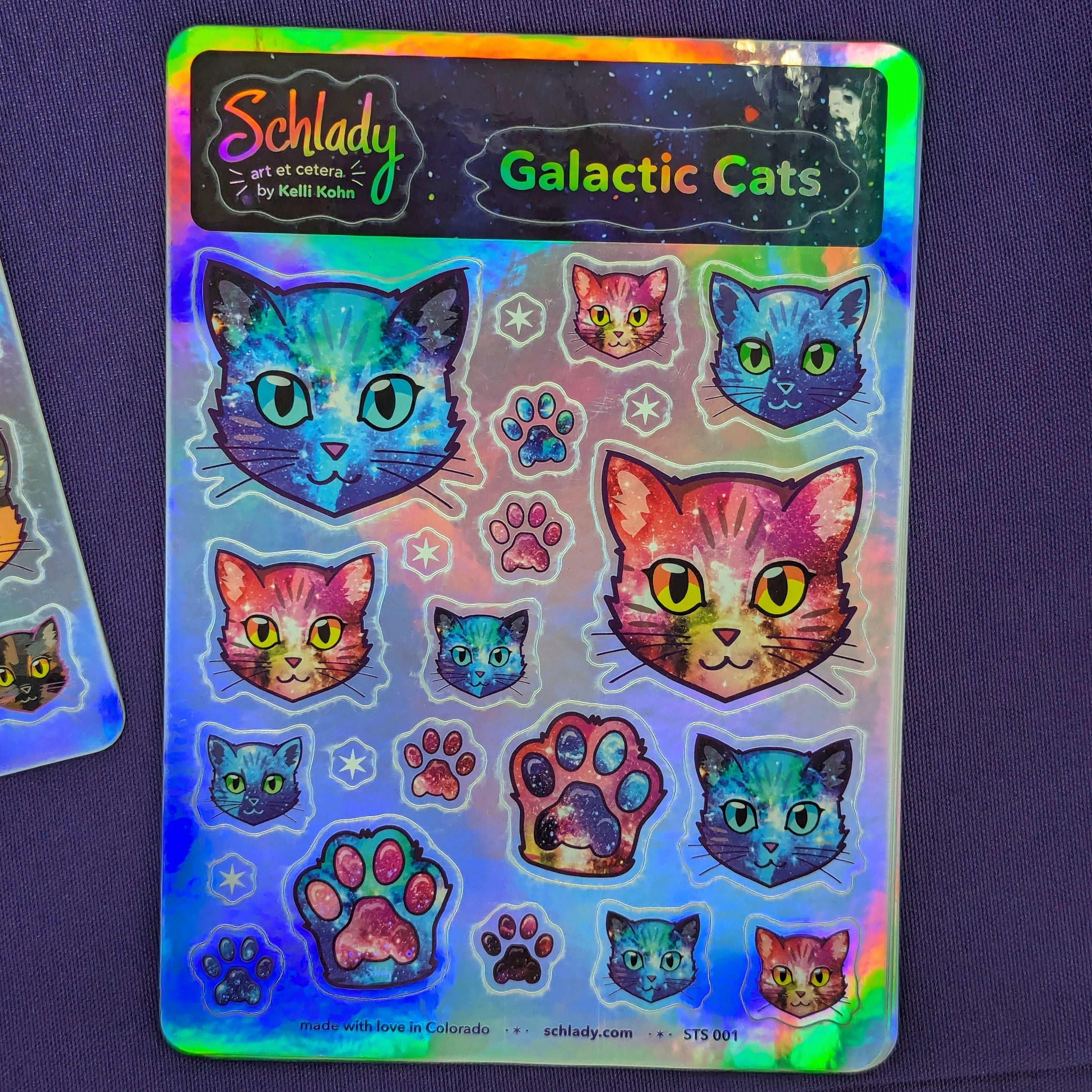 Galactic Cats - Holographic Sticker Sheet