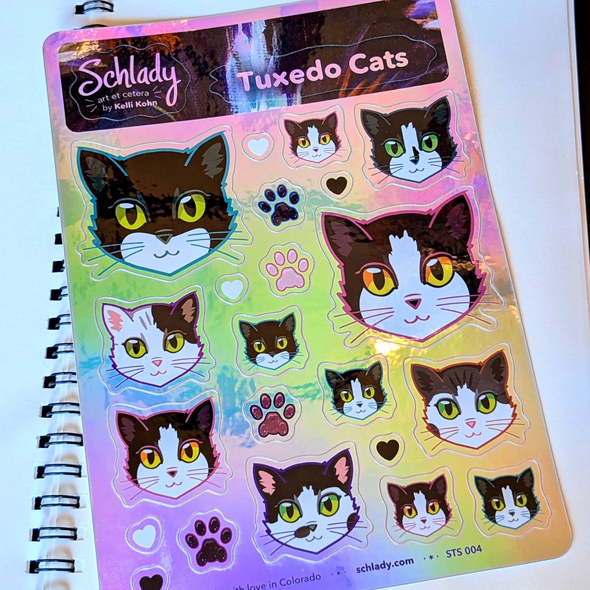 Tuxedo Cats - Holographic Sticker Sheet