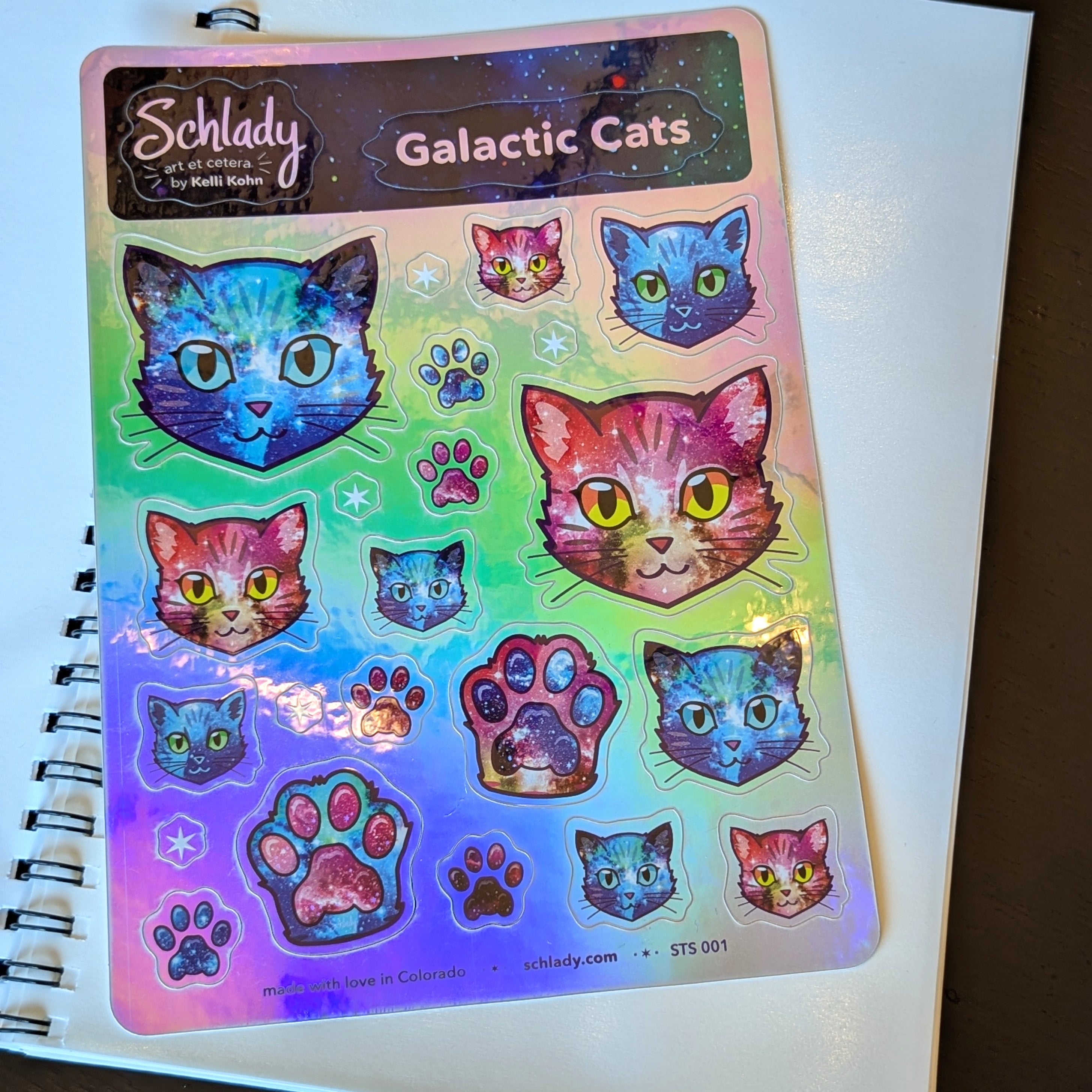 Galactic Cats - Holographic Sticker Sheet