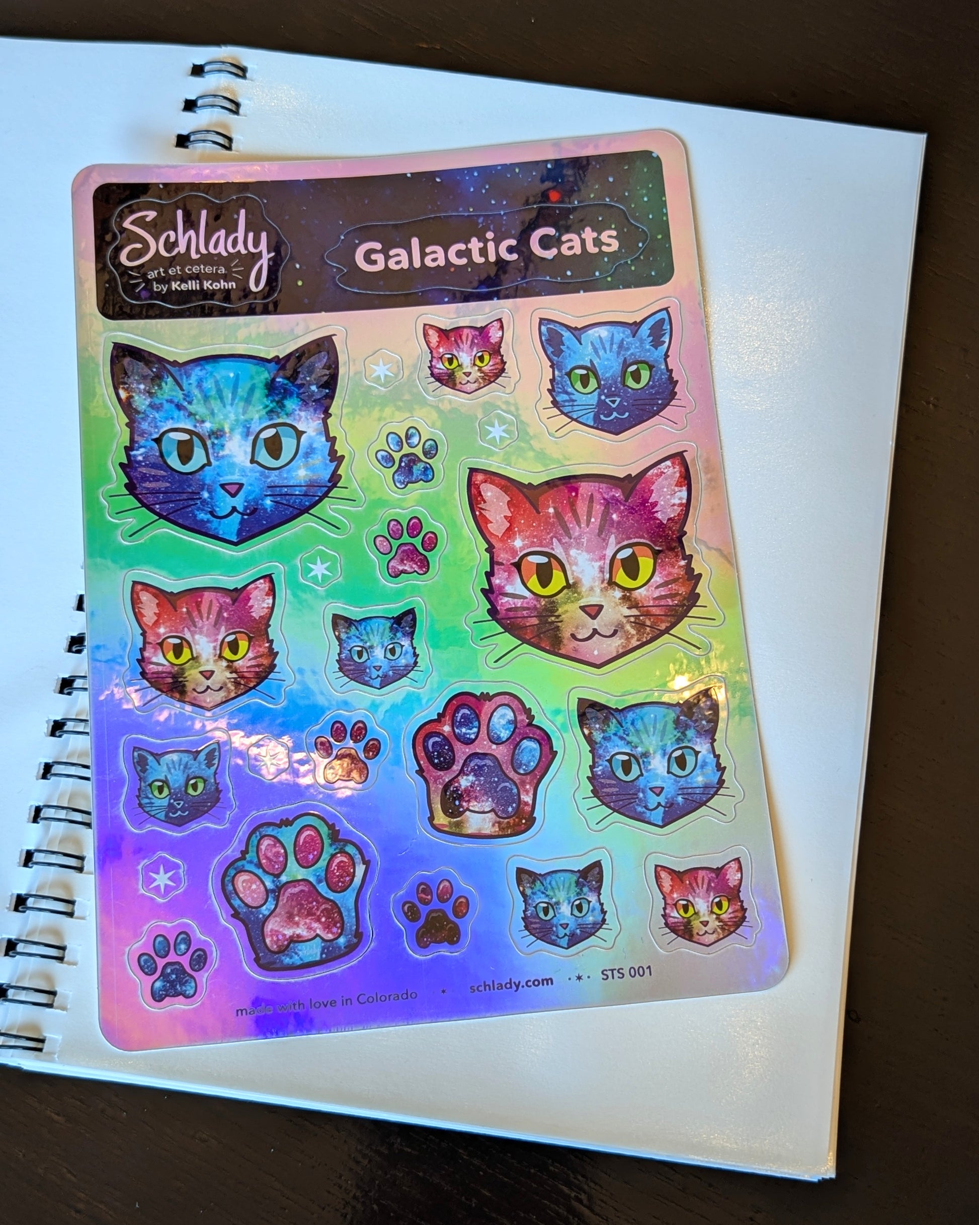 Galactic Cats - Holographic Sticker Sheet
