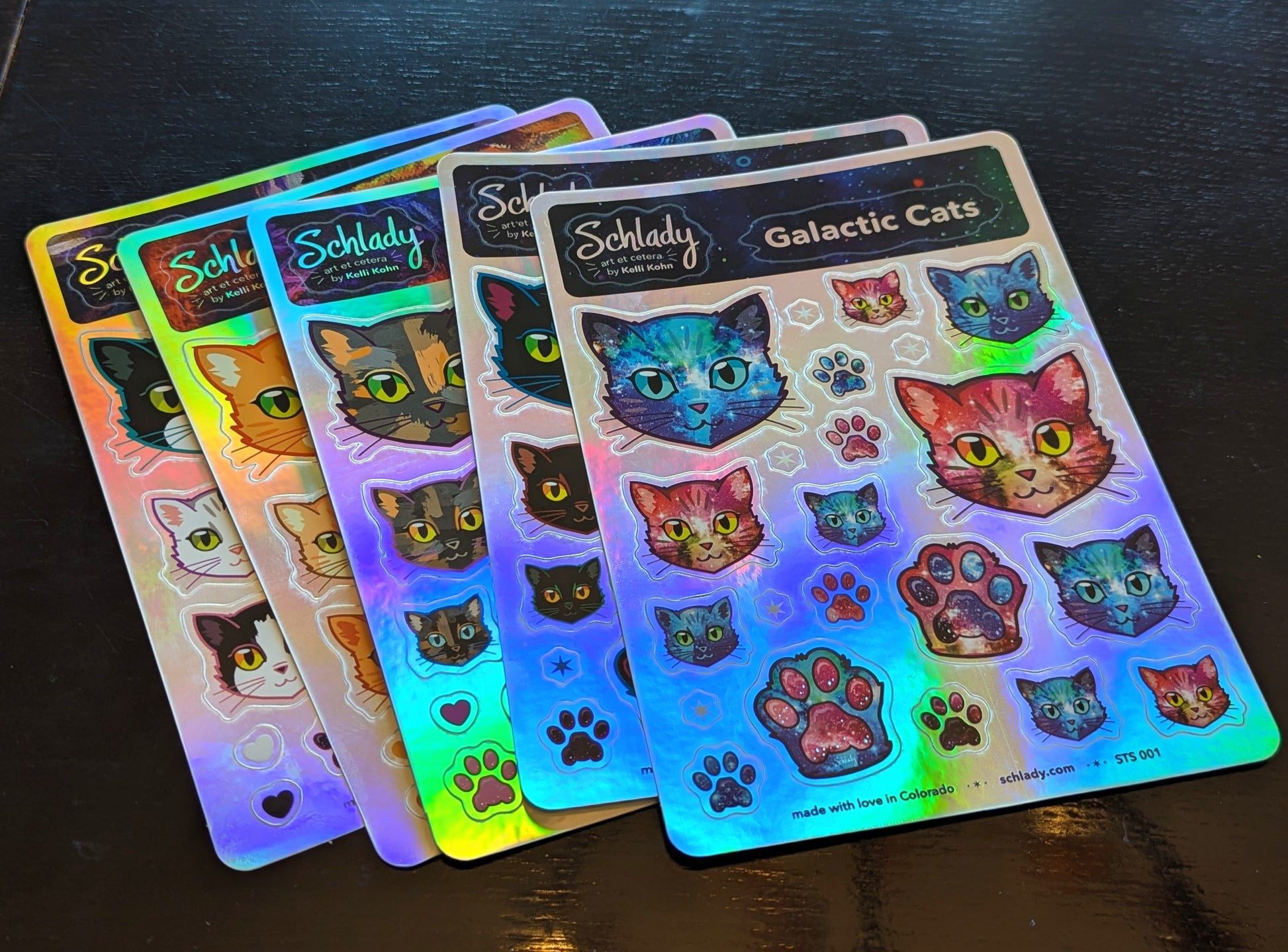 Galactic Cats - Holographic Sticker Sheet