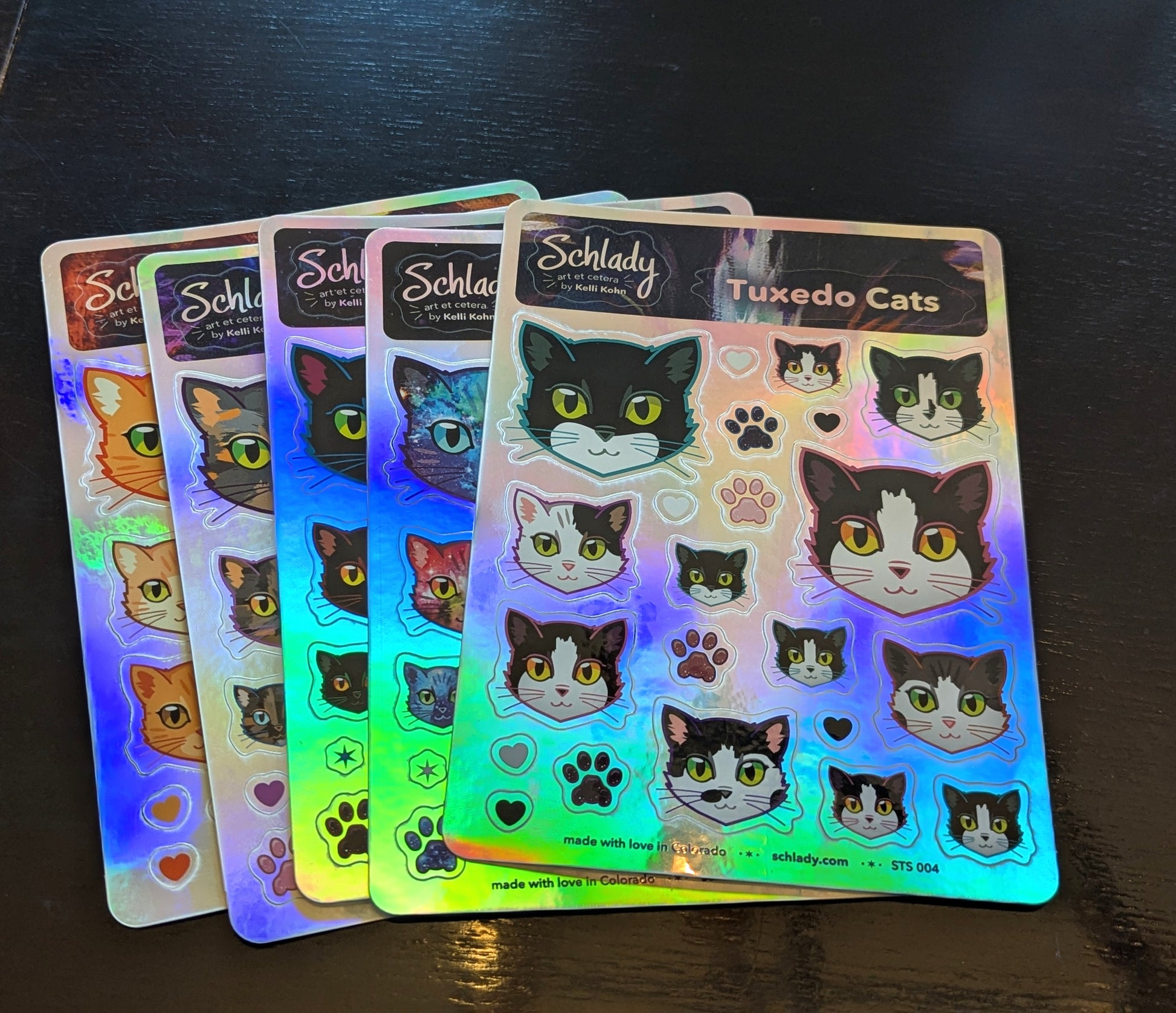 Tuxedo Cats - Holographic Sticker Sheet