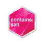 Contains Salt - Holographic Hexagon Sticker