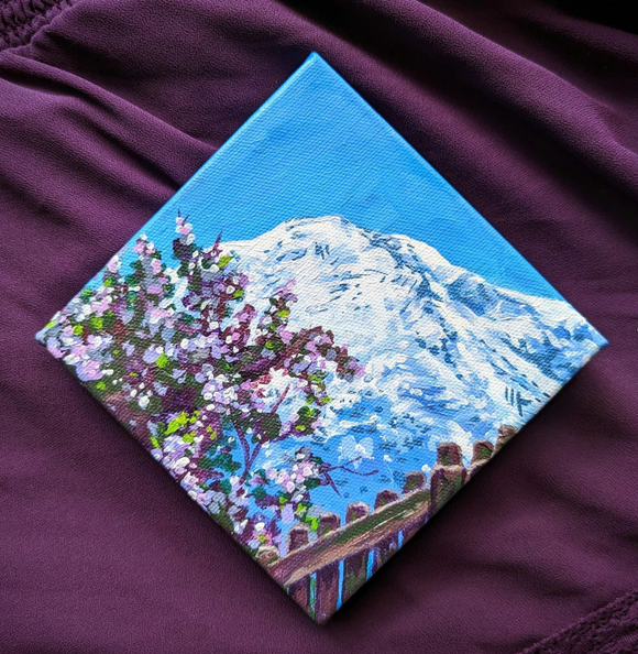 Mountain Moment - Fuji Vibes At The Drive Thru - Original Painting 7