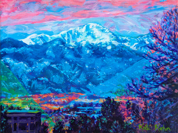 Colorful Peak - Original Painting 12 x 9