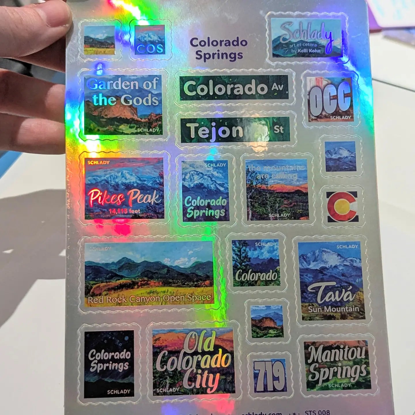 Colorado Springs - Holographic Sticker Sheet