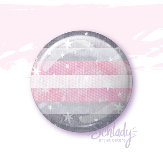 Starry Demigirl Pride Flag - Button Pin