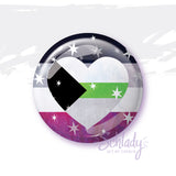 Starry Demiromantic Ace Pride Flag - Button Pin