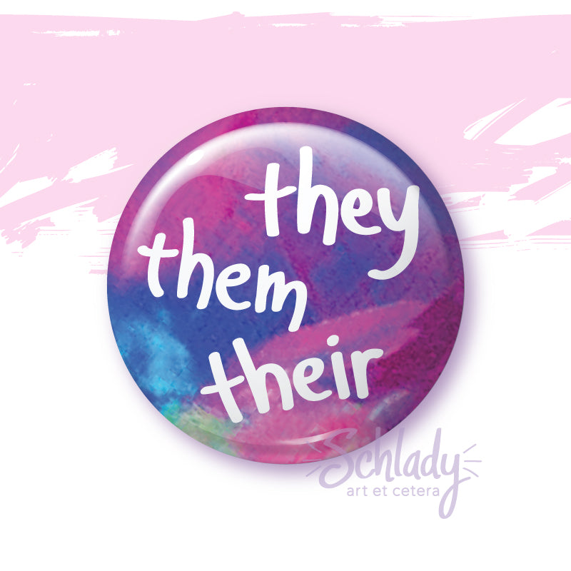 They Them Their - Button Pin