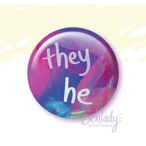 They He - Button Pin