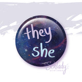 They She - Button Pin