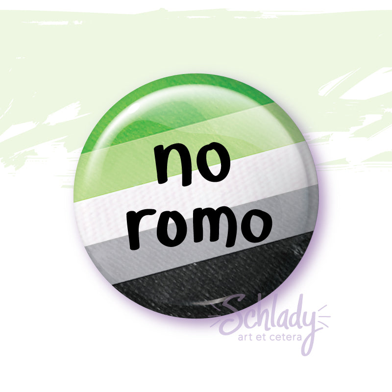 No Romo - Aro Pride Button Pin – Schlady