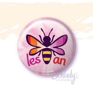 Les Bee An - Lesbian Pride Button Pin