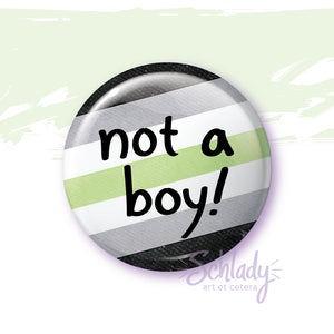 Not a Boy - Nonbinary Pride Button Pin