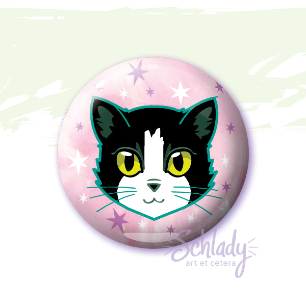 Tuxedo Cat - Button Pin