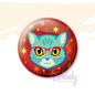 Glasses Cat - Button Pin