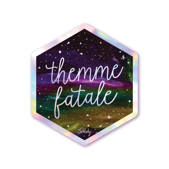 Themme Fatale - Holographic Hexagon Sticker