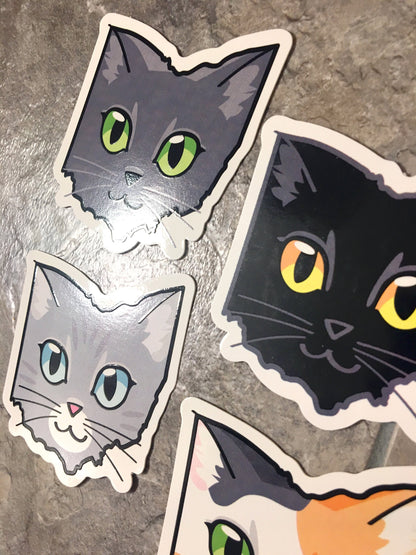 Ohio Cat Sticker - Light Grey Tabby