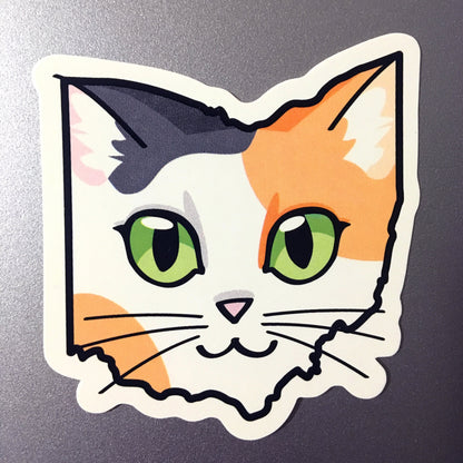 Ohio Cat Sticker - Calico Kitty