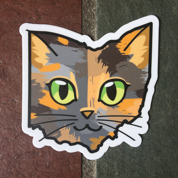 Ohio Cat Sticker - Tortoiseshell