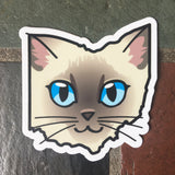 Ohio Cat Sticker - Color Point Kitty