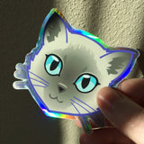 Color Point Cat - Holographic Sticker