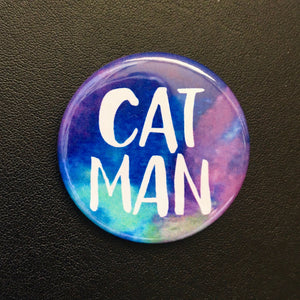 Cat Man - Button Pin