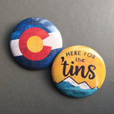 Painted Colorado C - Button Pin
