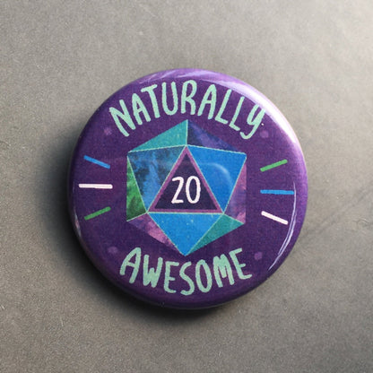 Naturally Awesome - Button Pin