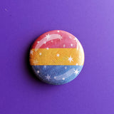 Starry Pan Pride Flag - Button Pin