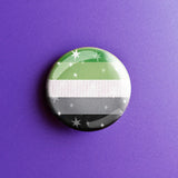 Starry Aro Pride Flag - Button Pin