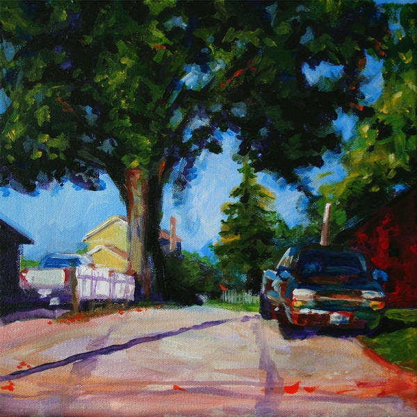 Johnstown Neighbors - Original Painting 12 x 12