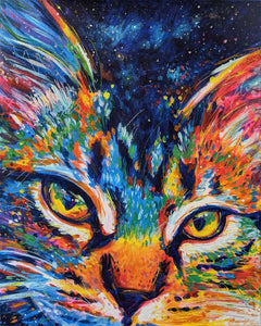 Galaxy Cat Sprinkles - Original Painting 16 x 20
