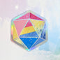 Pan Pride d20 - Holographic Hexagon Sticker