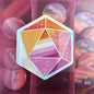 Lesbian Pride d20 - Holographic Hexagon Sticker