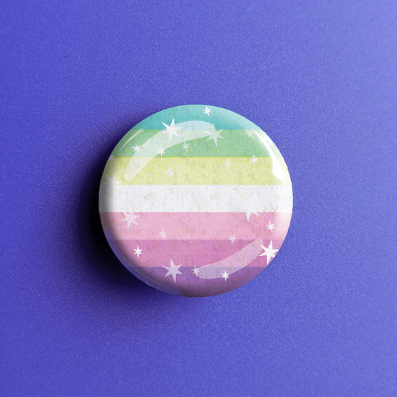Starry Genderfaer Pride Flag - Button Pin