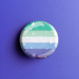 Starry Gay Men Pride Flag - Button Pin