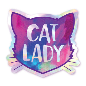 Cat Lady - Holographic Sticker