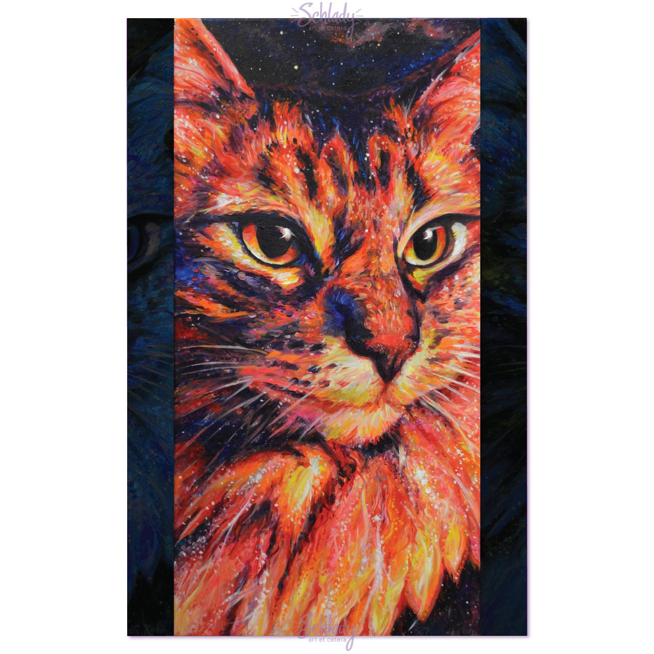 Holographic Art Print - "Galaxy Cat"